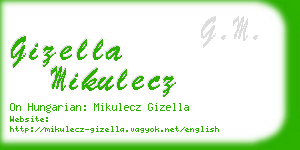 gizella mikulecz business card